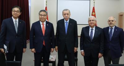 Cumhurbaşkanı Erdoğan Kore Dışişleri Bakanı Jin ile görüştü