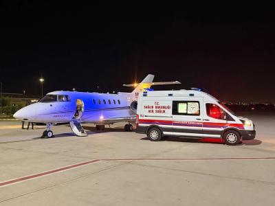 50 Günlük Eylül Bebek, Ambulans Uçakla Konya’ya Sevk Edildi