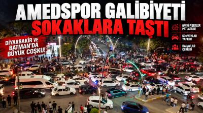 Amedspor’un Beşiktaş Galibiyeti Diyarbakır ve Batman’da Kutlandı